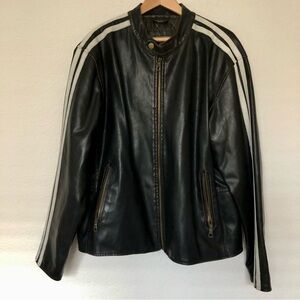 Brave Soul Black and White Bomber Jacket